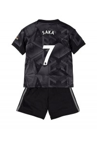 Arsenal Bukayo Saka #7 Babyklær Borte Fotballdrakt til barn 2022-23 Korte ermer (+ Korte bukser)